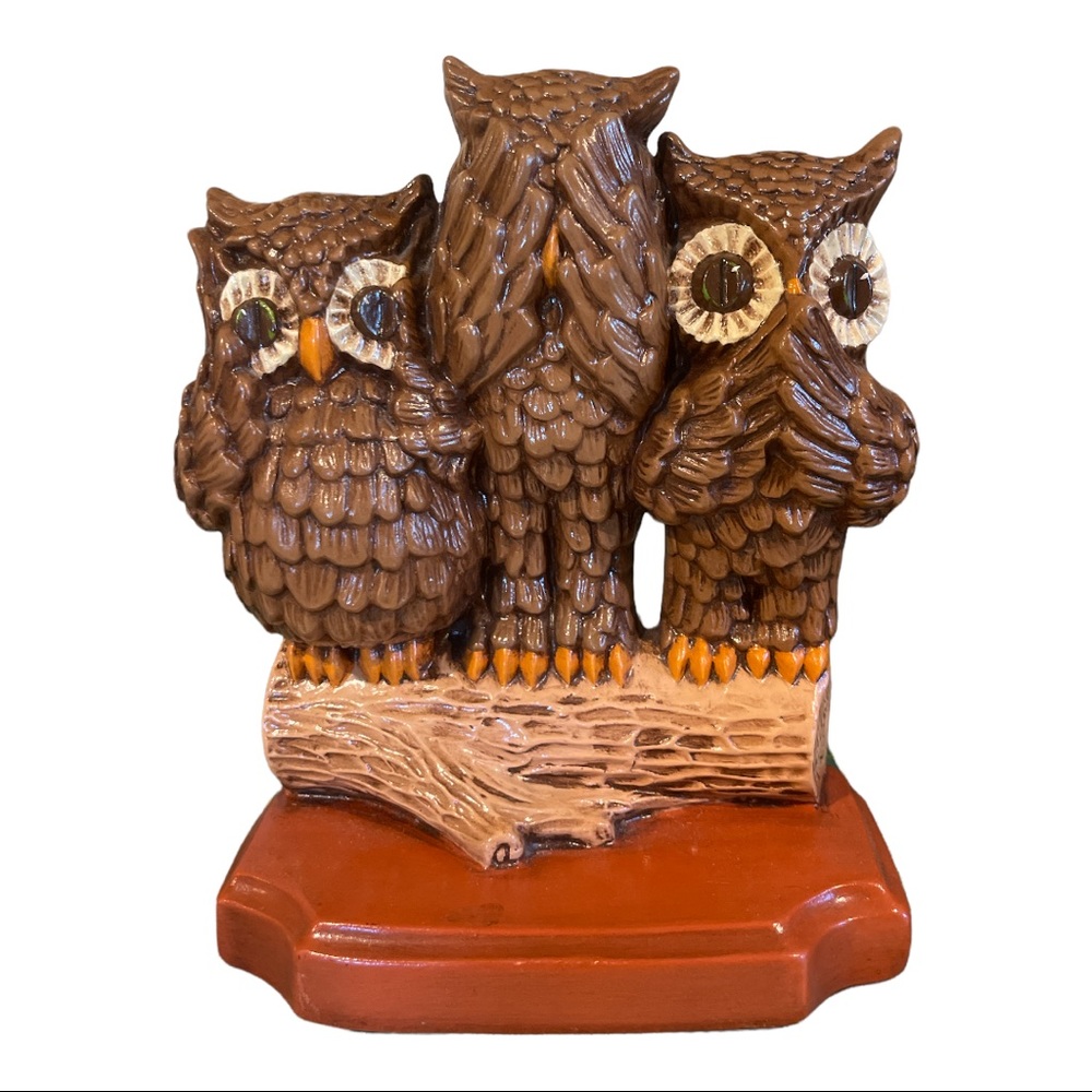 Vintage 1974 Owl Figurine
